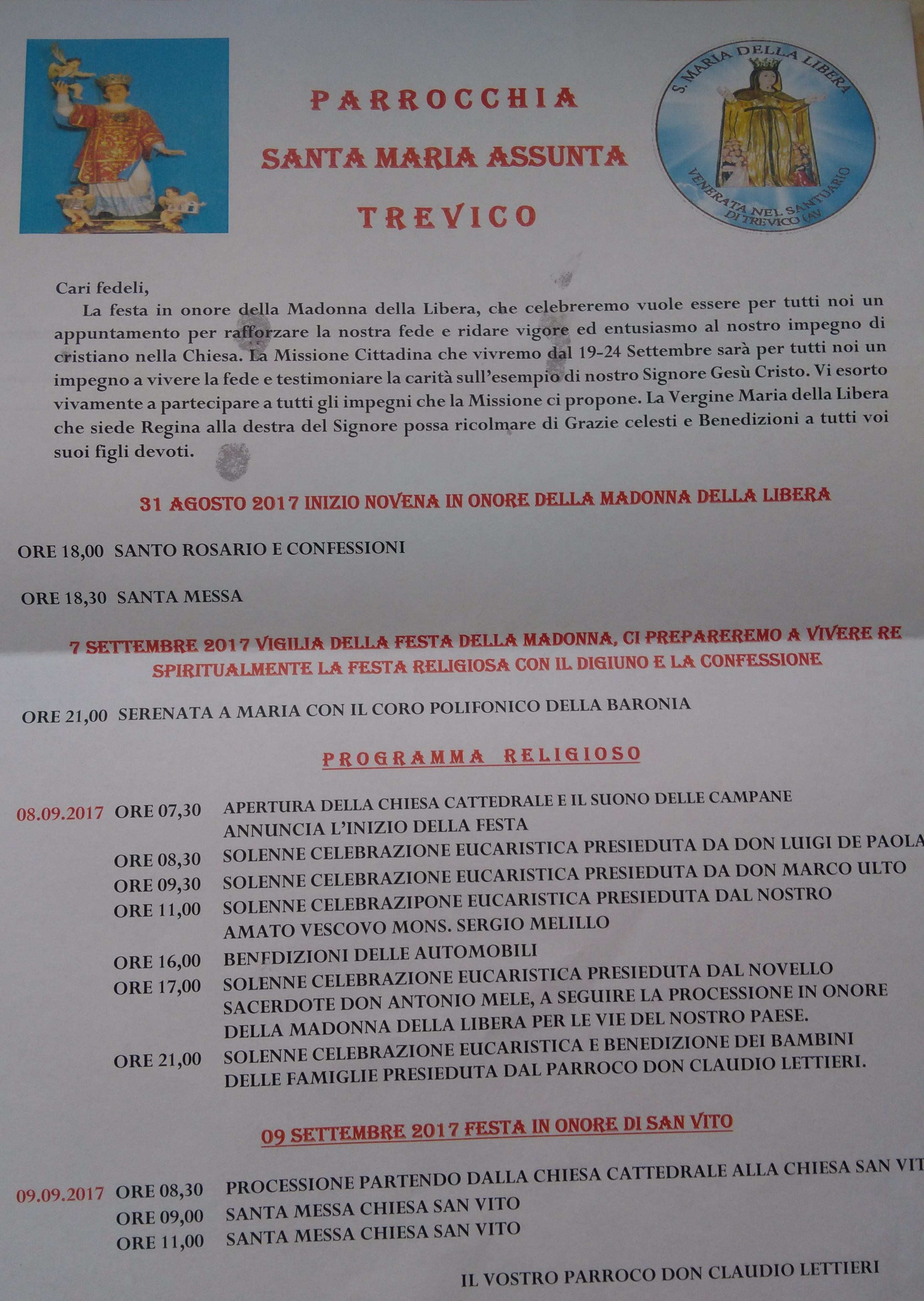 Festa in onore della Madonna della Libera e S. Vito