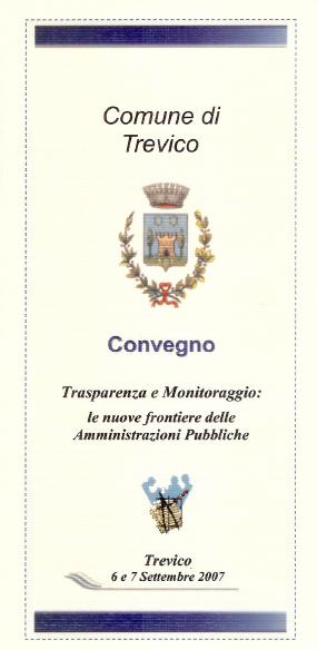 Convegno: Trasparenza e Monitoraggio: le nuove frontiere delle Amministrazioni Pubbliche