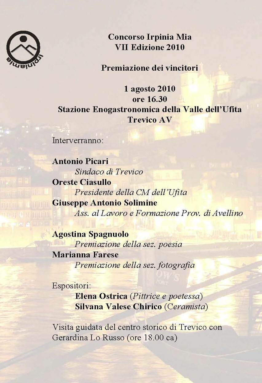 Premiazione vincitori Concorso Irpinia Mia